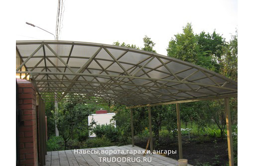 Навесы, козырьки из поликарбоната, любой сложности и конфигурации - Металлические конструкции в Севастополе