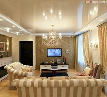 Натяжные потолки в гостинной LuxeDesign - Натяжные потолки в Крыму