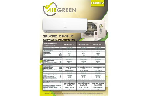 Кондиционер AirGreen инвертор GRI/GRO-09 IC  (завод GREE) - Кондиционеры, вентиляция в Севастополе