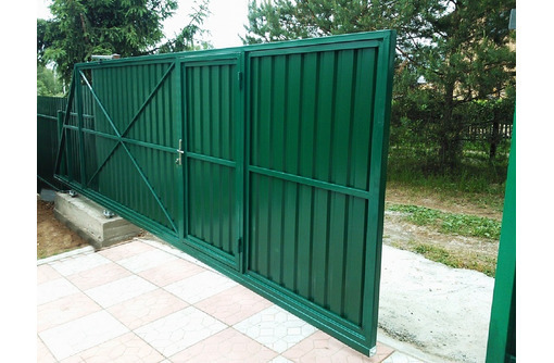 Ворота откатные распашные,металлоконструкции от производителя.Изготовление - Заборы, ворота в Севастополе