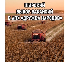 ​Широкий выбор вакансий в АПХ «Дружба народов» - Сельское хозяйство, агробизнес в Крыму