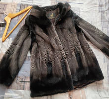 Норковая шуба 42-44 с капюшоном Stefania - Женская одежда в Крыму