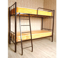 Кровати на металлокаркасе, двухъярусные, односпальные для хостелов, гостиниц - Мебель для спальни в Феодосии