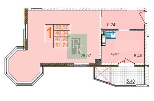 Продам 1-к квартиру 51.74м² 3/12 этаж - Квартиры в Форосе