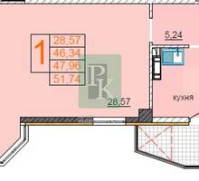 Продается 1-к квартира 51.74м² 3/12 этаж - Квартиры в Форосе