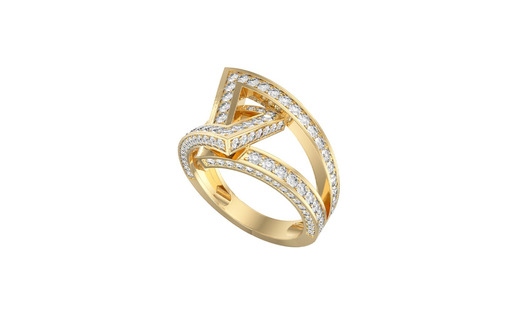 Золотое кольцо, 138 фианитов - Ювелирные изделия в Севастополе