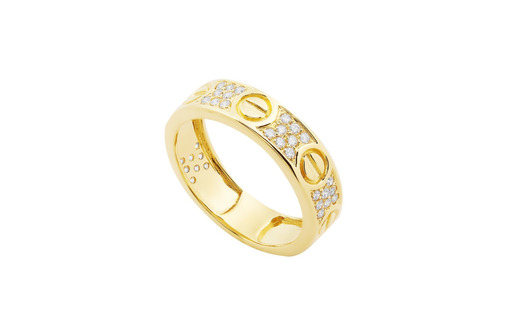 Золотое кольцо с 48 фианитами - Ювелирные изделия в Севастополе