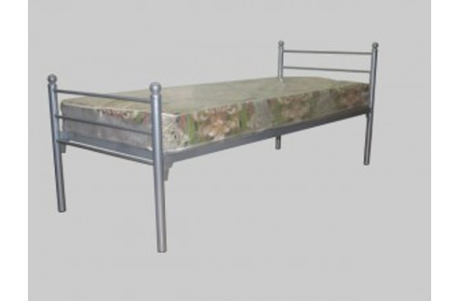 Железные армейские кровати, одноярусные металлические кровати для больниц, бытовок, общежитий - Мягкая мебель в Евпатории