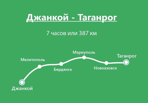 Новый маршрут Джанкой – Таганрог пройдёт через Запорожскую область