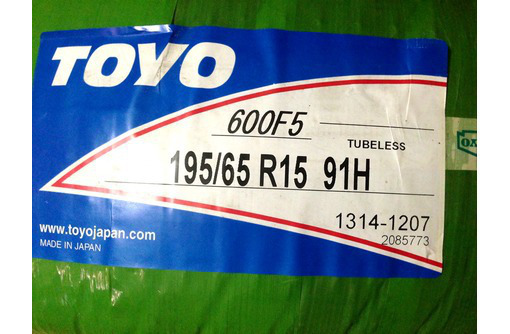 Продам "TOYO "600F5 бескамерная 195/65 R15 91H - Автошины в Краснодаре