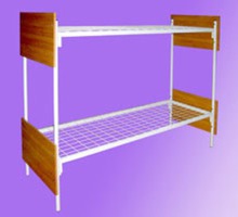 Кровати металлические двухъярусные усиленные с лестницей - Мебель для спальни в Краснодаре