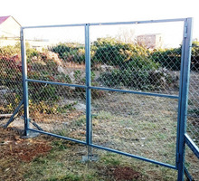 Ворота с сеткой металлические в Кропоткине - Металлические конструкции в Кропоткине
