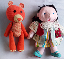 Игрушки детские мягкие, связанные из ниток вручную - Игрушки в Краснодаре