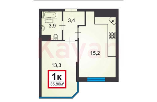 Продается 1-к квартира 35.8м² 3/15 этаж - Квартиры в Анапе