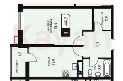 Продается 1-к квартира 44.7м² 7/16 этаж - Квартиры в Анапе