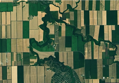 «Роскосмос» опубликовал сделанные спутником кадры с посевными полями Краснодарского края